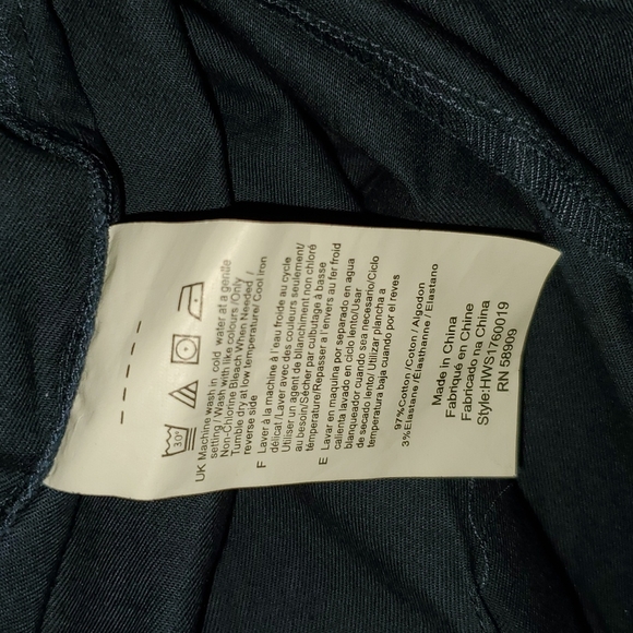 H by Halston Ankle Navy Mid-Rise Straight Fit Kick Pleat Pant Trouser Small 6 - Picture 5 of 6